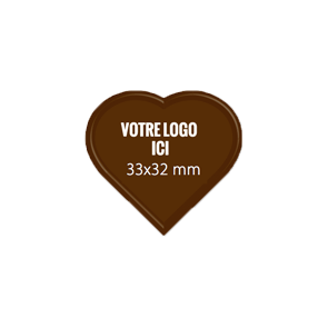 Plaquettes chocolat Coeur 33 x 32 mm