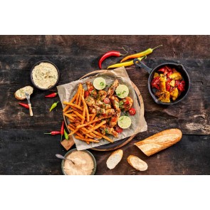Piri Piri chicken wings/ sweet potato Sumac fries (Recette)