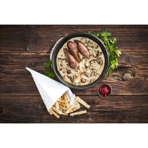 MAGRET DE CANARD À LA CRÈME POIVRE-CHAMPIGNONS