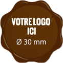 Plaque chocolat à personnaliser label 30 mm