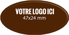 Plaque chocolat à personnaliser ovale 47 x 24 mm