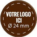 Plaque chocolat à personnaliser ronde 24 mm