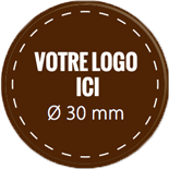 Plaque chocolat à personnaliser ronde 30 mm